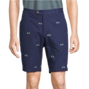 NWT J. McLaughlin “Oliver” Embroidered Bicycles Shorts Navy